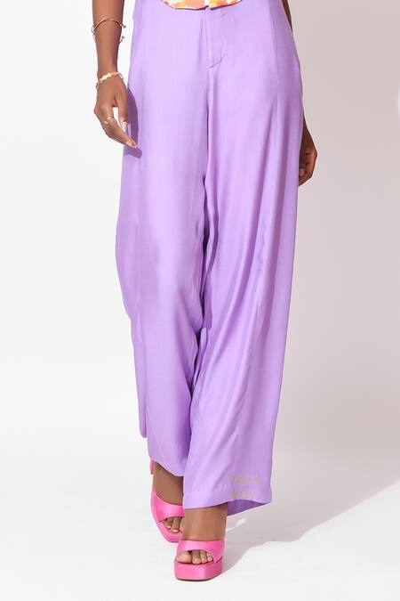 Shop_Rishi and Vibhuti_Orange Crepe, Organza Embroidery, Sequins Round Cabana Printed Corset With Pant _Online_at_Aza_Fashions