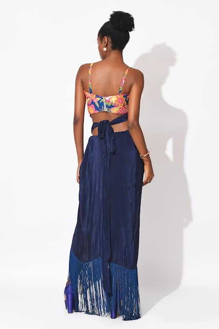 Rishi and Vibhuti Twilight Embroidered Corset With Skirt