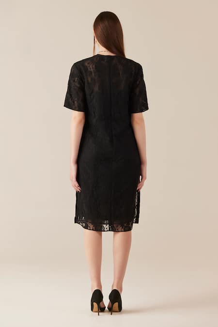 Therealb Floral Embroidered Midi Dress With Slip 