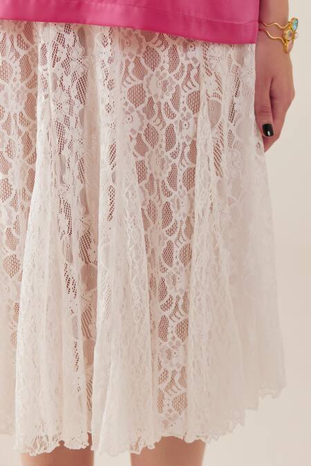 Buy Therealb White Viscose Lace Embroidered Floral Skirt Online at Aza Fashions Buy_Therealb_White Viscose Lace Embroidered Floral Skirt _Online_at_Aza_Fashions