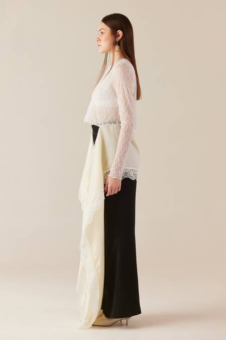 Buy Therealb Cream Top Viscose Lace Embroidered Floral Round And Pant Set Online at Aza Fashions Buy_Therealb_Cream Top Viscose Lace Embroidered Floral Round And Pant Set _Online_at_Aza_Fashions