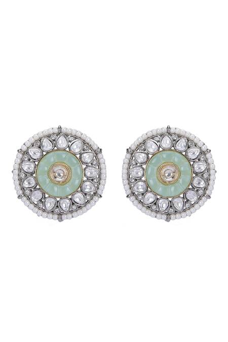 Auraa Trends_Gold Plated Stones, Beads Peacock Carved Pendant Choker Set _at_Aza_Fashions