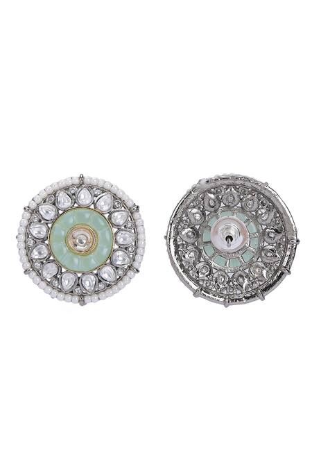 Buy_Auraa Trends_Gold Plated Stones, Beads Peacock Carved Pendant Choker Set 