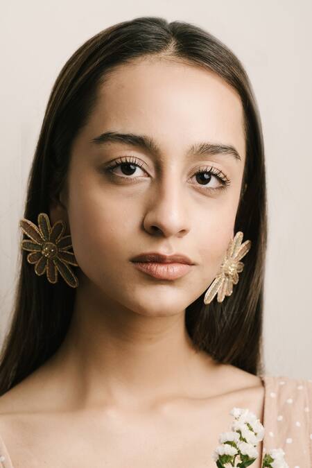 Buy_Moirra_Multi Color Beads Madhavi Floweret Studs _Online_at_Aza_Fashions