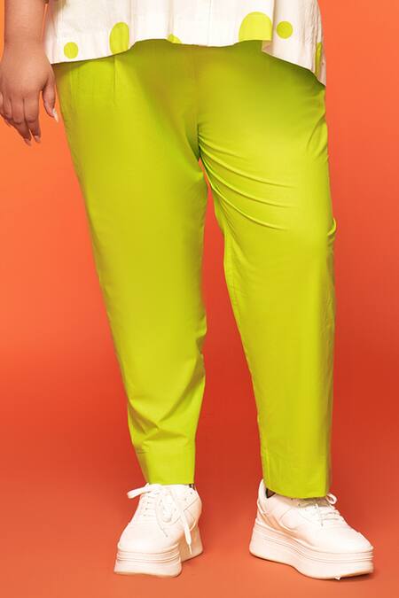 Neetiandmudita_Ivory Cotton Print Polka Collared Neck Shirt With Pant _Online_at_Aza_Fashions