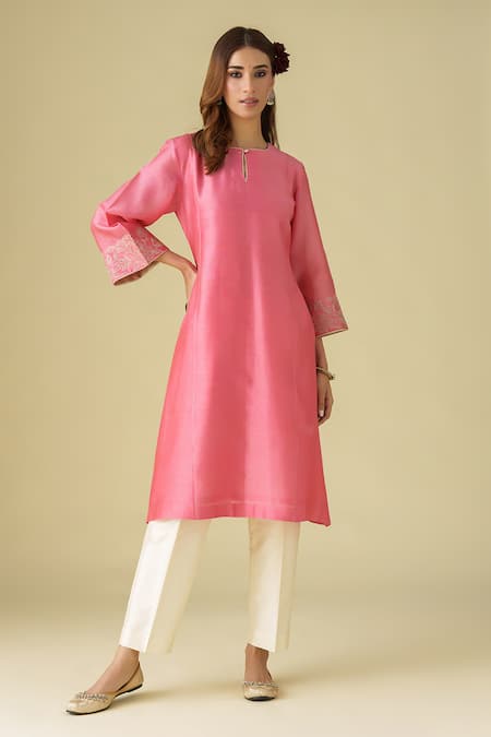 Mushio Gulzar Chanderi Silk Kurta 