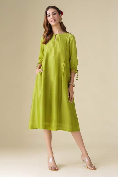 Mushio Paavni Chanderi Silk Dress 