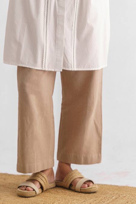 Buy Mushio White Chanderi , Cotton, Abhilasha Embellished Shirt Kurta And Pant Set Online at Aza Fashions Buy_Mushio_White Chanderi , Cotton, Abhilasha Embellished Shirt Kurta And Pant Set _Online_at_Aza_Fashions