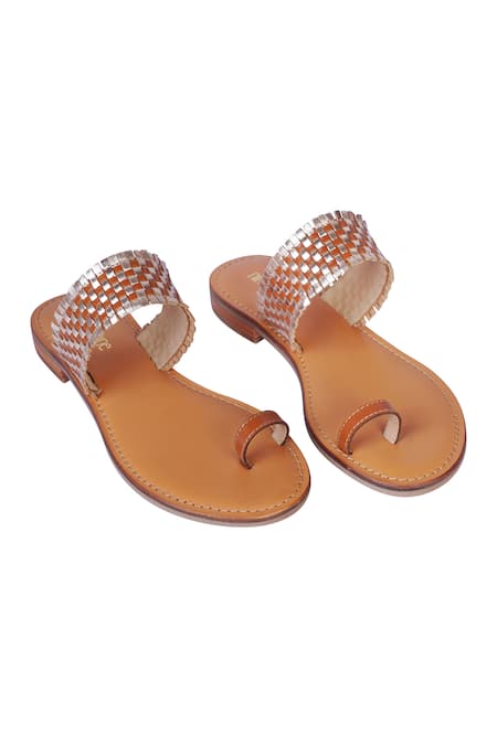 Nine By Janine Brown Lace Strap Leather Sandals Online at Aza Fashions Nine By Janine_Brown Lace Strap Leather Sandals _Online_at_Aza_Fashions