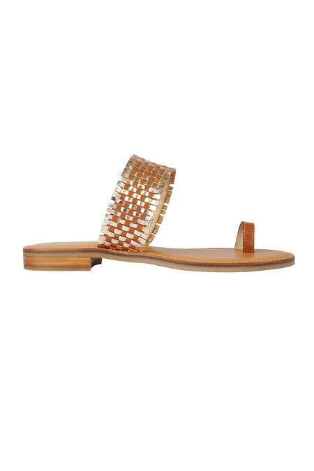 Buy Nine By Janine Brown Lace Strap Leather Sandals Online at Aza Fashions Buy_Nine By Janine_Brown Lace Strap Leather Sandals _Online_at_Aza_Fashions