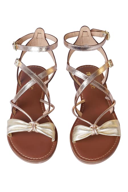 Nine By Janine Lima Criss Cross Strap Sandals 