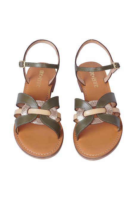 Nine By Janine Zinnia Contrast Abstract Strap Sandals 