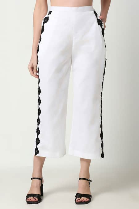 Buy Neha Gursahani Black Cotton, Linen Cut Work Collared Embroidered Tunic And Pant Set Buy_Neha Gursahani_Black Cotton, Linen Cut Work Collared Embroidered Tunic And Pant Set