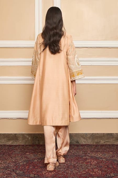 Sheetal Batra Mohsina Kashmiri Tilla Embroidered Choga & Salwar Set 