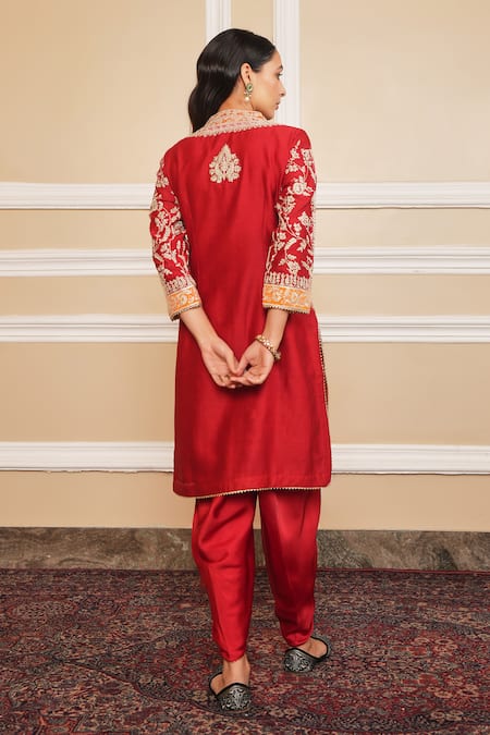 Sheetal Batra Mehnoor Applique Work Kurta & Dhoti Pant Set 