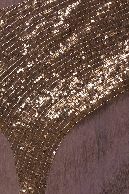 Nakul Sen Grey Silk, Chiffon Sequins Wave Saree With Unstitched Blouse Piece Online at Aza Fashions Nakul Sen_Grey Silk, Chiffon Sequins Wave Saree With Unstitched Blouse Piece _Online_at_Aza_Fashions