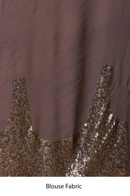 Buy Nakul Sen Grey Silk, Chiffon Sequins Diamond Pattern Saree With Unstitched Blouse Piece Online at Aza Fashions Buy_Nakul Sen_Grey Silk, Chiffon Sequins Diamond Pattern Saree With Unstitched Blouse Piece _Online_at_Aza_Fashions