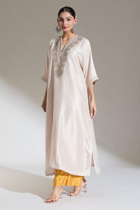 Shop_Jayanti Reddy_Yellow Bright Plain Palazzo _at_Aza_Fashions