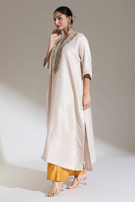 Jayanti Reddy_Yellow Bright Plain Palazzo _Online_at_Aza_Fashions