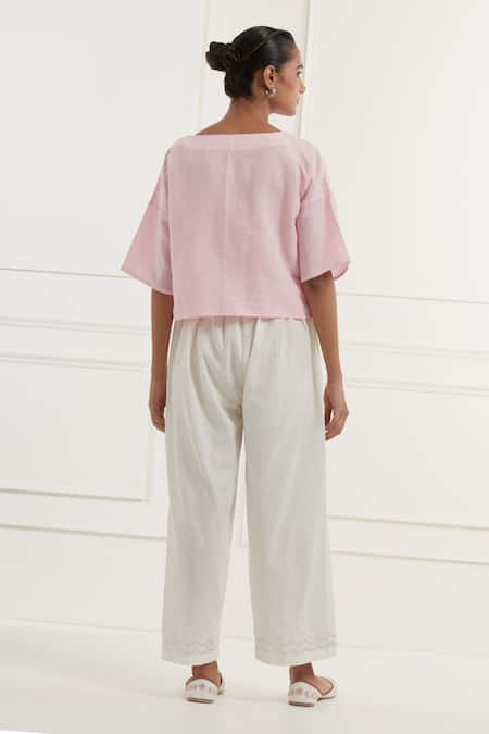 Kamaltaas Gardenia Thread & Pittan Embroidered Top With Pant 