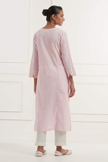 Kamaltaas Floral Pittan Embroidered Kurta With Pant 