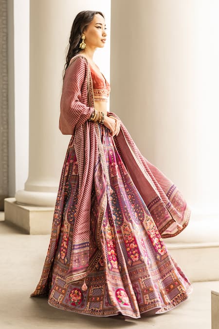 Falguni Shane Peacock Theia Printed Lehenga Set 