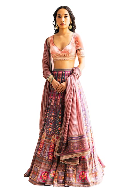 Falguni Shane Peacock Theia Printed Lehenga Set Online at Aza Fashions Falguni Shane Peacock_Theia Printed Lehenga Set _Online_at_Aza_Fashions