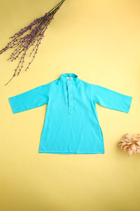 Cute Couture_Beige Rayon Embroidered Thread Asymmetric Bundi Jacket Set _Online_at_Aza_Fashions