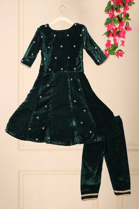 Cute Couture Embroidered Anarkali & Pant Set 