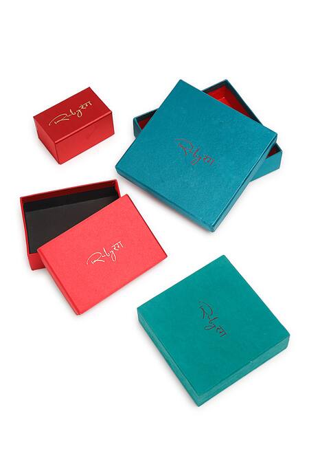 Ruby Raang Gold Plated Pearls, Gota Patti And Kundan Embellished Choker Set at Aza Fashions Ruby Raang_Gold Plated Pearls, Gota Patti And Kundan Embellished Choker Set _at_Aza_Fashions