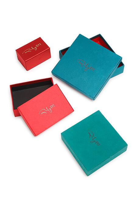 Ruby Raang Gold Plated Pearls, Gota Patti And Kundan Embellished Choker Necklace Set at Aza Fashions Ruby Raang_Gold Plated Pearls, Gota Patti And Kundan Embellished Choker Necklace Set _at_Aza_Fashions