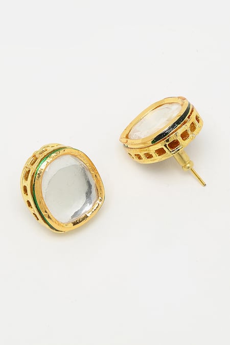 Shop Ruby Raang Gold Plated Pearls, Diamonds Kundan And Hand Embellished Choker Necklace Set Online at Aza Fashions Shop_Ruby Raang_Gold Plated Pearls, Diamonds Kundan And Hand Embellished Choker Necklace Set _Online_at_Aza_Fashions