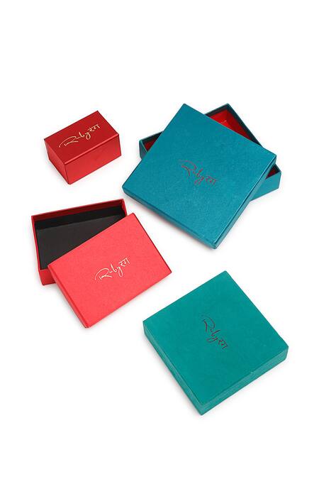 Ruby Raang Green Diamonds, Stones Kundan Embellished Necklace Set at Aza Fashions Ruby Raang_Green Diamonds, Stones Kundan Embellished Necklace Set _at_Aza_Fashions