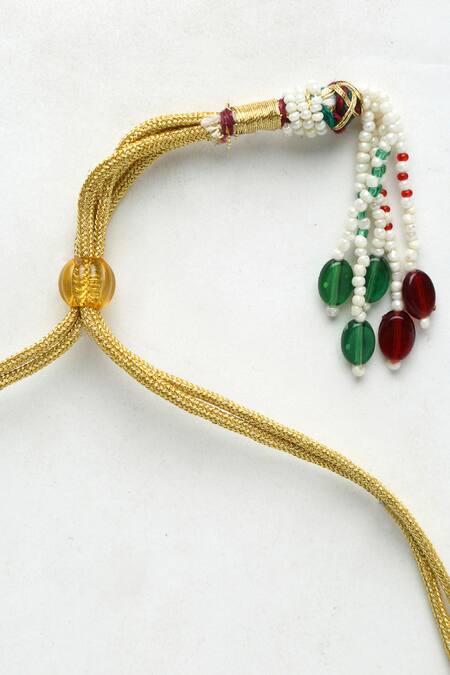 Shop Ruby Raang Gold Plated Kundan Embellished Choker Necklace Online at Aza Fashions Shop_Ruby Raang_Gold Plated Kundan Embellished Choker Necklace _Online_at_Aza_Fashions