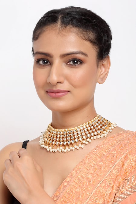 Ruby Raang Kundan Embellished Choker 