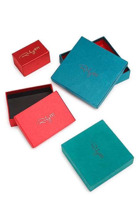 Ruby Raang Multi Color Stones, Beads Embellished Bangle at Aza Fashions Ruby Raang_Multi Color Stones, Beads Embellished Bangle _at_Aza_Fashions