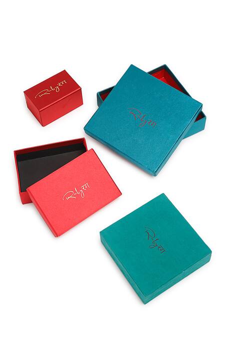 Ruby Raang Gold Plated Stones, Beads Studded Bangle at Aza Fashions Ruby Raang_Gold Plated Stones, Beads Studded Bangle _at_Aza_Fashions