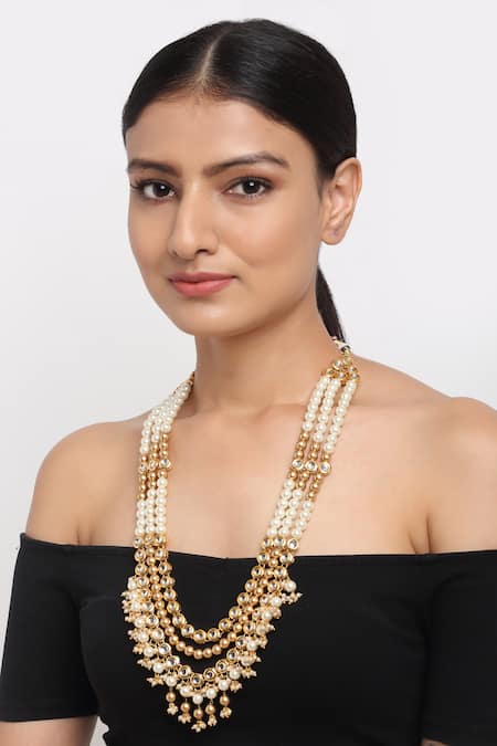 Ruby Raang Kundan Embellished Layered Necklace 