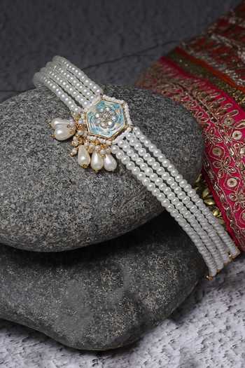 Dugran By Dugristyle Meenakari Floral Cutwork Choker