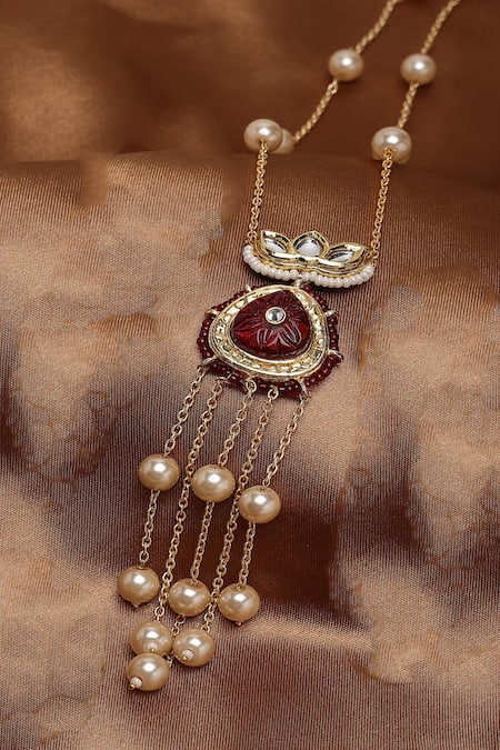 Dugran By Dugristyle Pearl Drop Embellished Necklace 