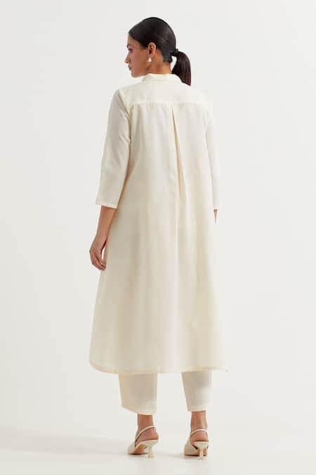 The Indian Cause Victoria A-Line Plain Kurta With Pant 