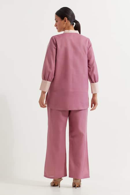 The Indian Cause Color Blocked Shirt & Pant Set 