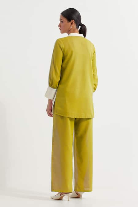 The Indian Cause Caroline Button Down Shirt & Pant Co-ord Set 