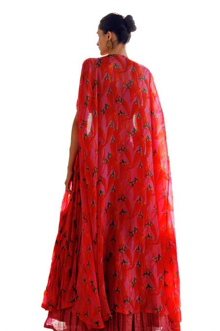 Shop 17:17 By Simmi Saboo Pink Chanderi, Taffeta Beads, Embroidery Maahika Gathered Lehenga And Jacket Set Shop_17:17 By Simmi Saboo_Pink Chanderi, Taffeta Beads, Embroidery Maahika Gathered Lehenga And Jacket Set