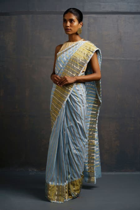 Rouka by Sreejith Jeevan Handwoven Saree With Unstitched Blouse Piece 