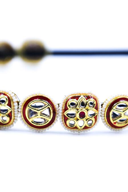 Foot Fuel Gold Crystals, Beads, Brooches Cutwork Floral Embellished Hairband Online at Aza Fashions Foot Fuel_Gold Crystals, Beads, Brooches Cutwork Floral Embellished Hairband _Online_at_Aza_Fashions