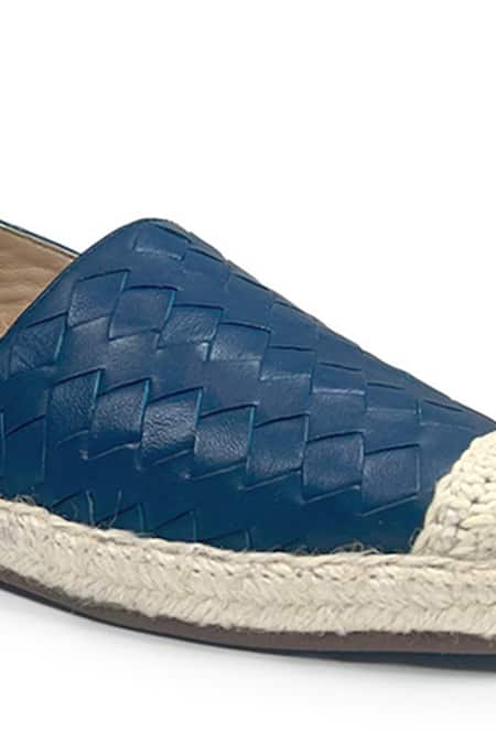 Buy Heel Your Sole Blue Basket Weave Pattern Espadrilles Online at Aza Fashions Buy_Heel Your Sole_Blue Basket Weave Pattern Espadrilles _Online_at_Aza_Fashions