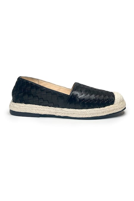 Buy_Heel Your Sole_Gray Grey Basket Weave Jute Espadrilles _Online_at_Aza_Fashions