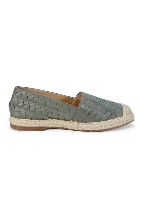 Shop Heel Your Sole Beige Genuine Leather Basket Weave Pattern Espadrilles Online at Aza Fashions Shop_Heel Your Sole_Beige Genuine Leather Basket Weave Pattern Espadrilles _Online_at_Aza_Fashions
