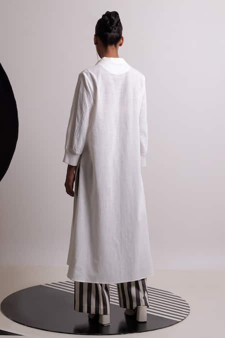 Shop Nautanky Ivory , Handloom Embroidery Balance Floral Kurta With Pant at Aza Fashions Shop_Nautanky_Ivory , Handloom Embroidery Balance Floral Kurta With Pant _at_Aza_Fashions